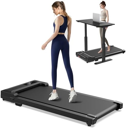 Walking Pad Treadmill for Home - Under Desk Treadmills Mini Portable Walking Running Machine Slim Compact Small Lightweight Motorized Electric Treadmill with Adjustable Speed Remote by Unknown
