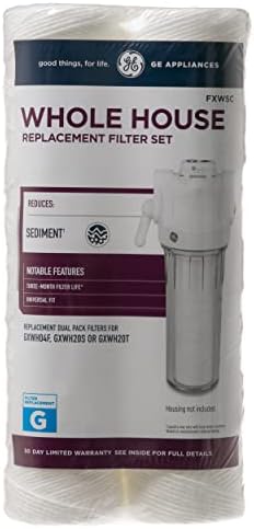GE FXWSC Whole House Water Filter, Replacement for Water Filtration System, NSF Certified: Reduces Sediment, Rust & Other Impurities from Water, Replace Every 3 Months for Best Results, 2 Filters - Image 5
