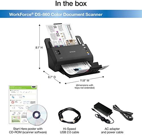 Epson WorkForce DS-860 Color Document Scanner,Black - Image 3