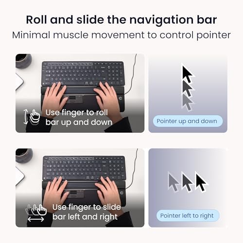 Contour Design SliderMouse Pro Ergonomic Office Mouse to Reduce Wrist, Shoulder & Forearm Strain | Design for Productivity Ambidextrous Plug & Play Works with Mac & Windows PC - Wired - Slim - Image 3