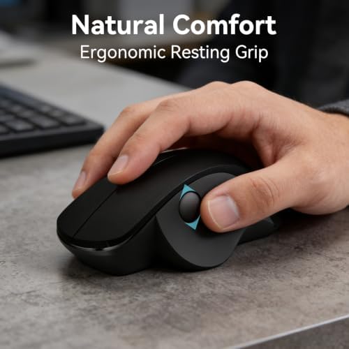 Wireless Ergonomic Mouse, Thumb Side Scroll, Quiet Click - Image 5