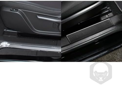 Car Inside Door Pedal Panel(Near seat) Door Sill Plate Decoration Sticker Real 3K Black Carbon Fiber Trim Compatible with Benz Smart 2016 2017 2018 2019 2020 2021 Auto Interior Accessories - Image 4
