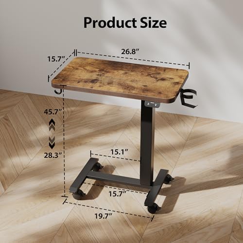 Agilestic 26*16 Inch Height Adjustable Electric Standing Desk, Rustic Brown - Image 2