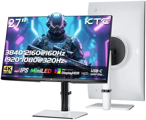 KTC 27 Inch 4K MiniLED Gaming Monitor, UHD Dual Mode White, M27P6 by KTC