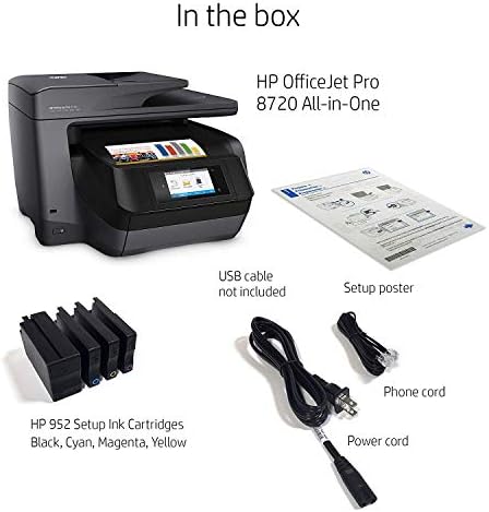 HP OfficeJet Pro 8720 All-in-One Wireless Printer, Instant Ink or Amazon Dash Replenishment Ready - Black (M9L74A) - Image 5