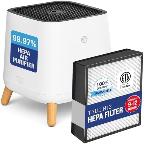 Smart Air(AKA Smart Health) Sqair Air Purifier|H13 HEPA 99.97%| Cleans up to 900 sq ft/30 mins, 23 - 52 dB| For Home, Bedroom, Office, Kitchen|Reduces Allergies, Smoke, Dust, Pet Odors by SmartAir