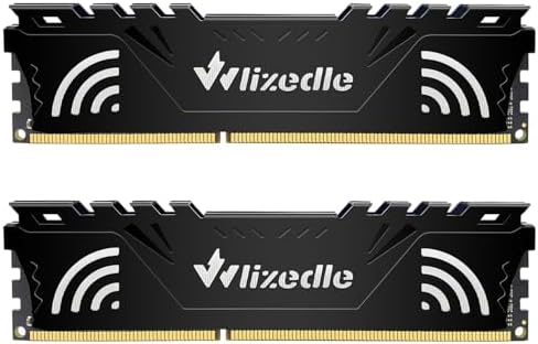 DDR3 RAM 16GB Kit (2x8GB) 1600MHz CL11 UDIMM, Desktop Memory Module PC3-12800 240-Pin 1.5V 2Rx8 Dual Rank Non-ECC Unbuffered PC Computer RAM Stick Upgrade - Black by Wlizedle