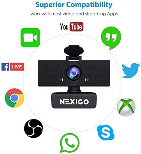 NexiGo N60 1080P Web Camera, HD Webcam with Microphone & Privacy Cover, USB Computer Camera, 110-degree Wide Angle, Plug and Play, for Zoom/Skype/Teams/OBS, Conferencing and Video Calling (Renewed) - Image 5