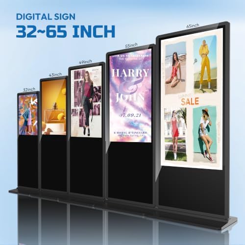 HARZHI 49 Inch Digital Signage Kiosk, 2K Touchscreen Floor Standing Advertising Display with IPS LCD Screen, Android OS and Auto Media Player - Image 2