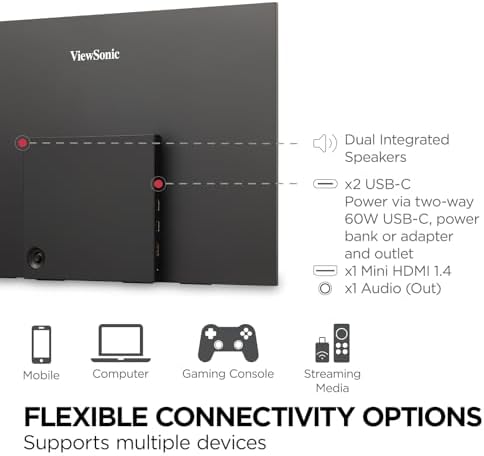 ViewSonic VX1655-4K 16 Inch 4K UHD Portable Monitor, IPS Second Screen - Image 5