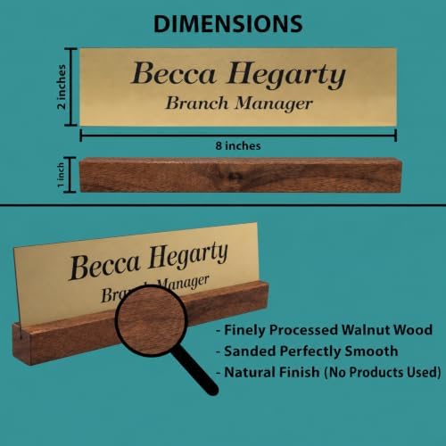 Lasercrafting Personalized Office Name Plate With Optional Wall or Desk Holder - CUSTOMIZE. Choose from a variety of colors and fonts to match your style. Great gift idea. - Image 2