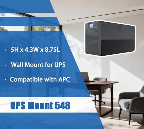 UPS Mount 548 | Heavy Duty Uninterruptible Power Supply Wall Mount | Battery Backup Surge Protector Bracket | Cold Rolled Steel | Black | UPSM-548 | Compatible with APC Back-UPS - Image 3