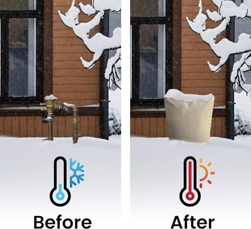 The Original Winter Pipe Insulation Cover (0˚F) - Extra-Thick EVA+NBR (UV-Coated) Insulated Backflow Preventer Freeze Protection, Pump Cover, Sprinkler/Well/Valve Head Cover - (24" W X 30" H) - Image 3