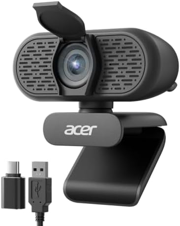 Acer A610 1080p Webcam for PC with Microphones Computer Camera for Meeting by Unknown