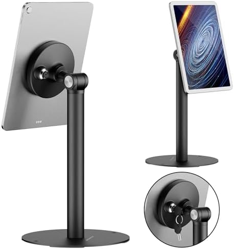 Mount-It! Anti-Theft Tablet Stand, Universal 7–15" Countertop POS Kiosk with Lock, 360° Rotation & 230° Tilt, Secure Retail iPad Stand for Check-in, Business & Commercial Use by Mount-It