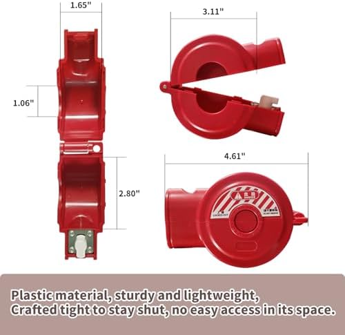 Universal Gate Valve Lockout, 1 to 2-1/2 in Dia, Red ABS, 2 Pack - Image 2