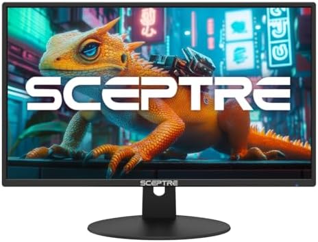 New! Sceptre 24-inch Prime Monitor 100Hz 100% sRGB HDMI x2 VGA Build-in Speakers Machine Black 2026 (E248W-19203R Series) by SceptreInc