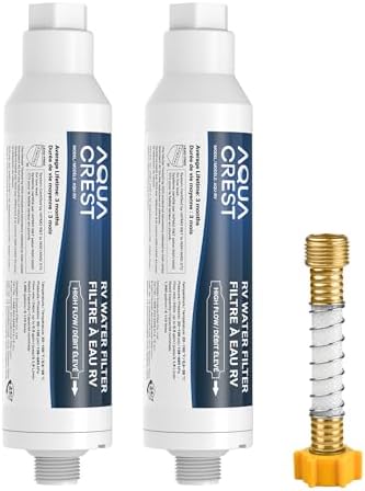 AQUA CREST RV Inline Water Filter, Garden Hose & Camper Water Filter by AQUACREST