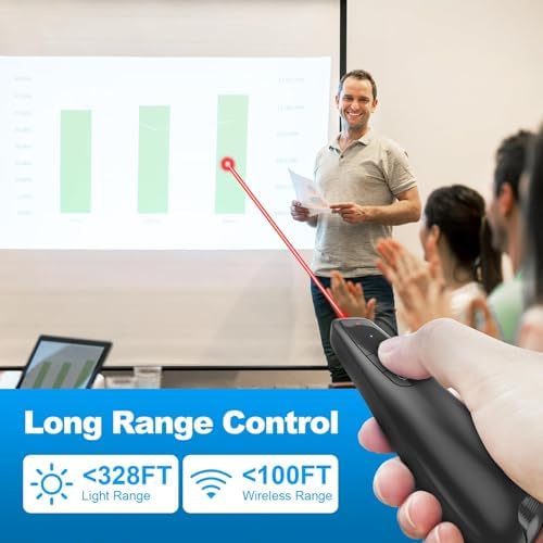(4 Units) Wireless Presentation Clicker Remote for PowerPoint, Presenter - Image 2