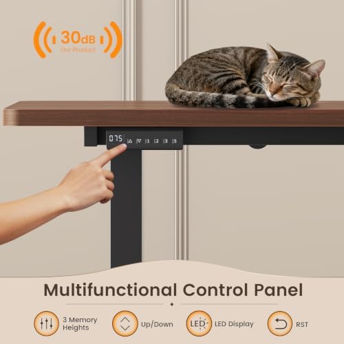 SEDETA Farmhouse L Shaped Executive Electric Standing Desk with 6 Drawers - Image 7