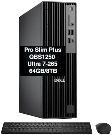 Dell Pro Slim Plus QBS1250 SFF AI Desktop, Ultra 7 265, 64GB RAM, 8TB SSD by Dell