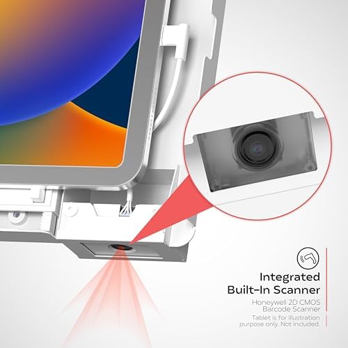 iPad Wall Mount with Barcode Scanner – CTA Anti-Theft Tablet Enclosure with Honeywell Barcode Scanner for iPad 10.9" 10th Gen, 11 (A16), Pro 11", Air 11, Galaxy S Tabs, Surface Go Tabs & More - Image 2