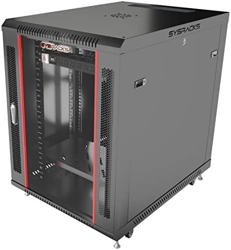 15U Server Rack Cabinet 35" Deep, Deployment-Ready Network Rack Enclosure with PDU, Fan & Shelf, Rolling IT Cabinet for Installers, AV Systems & Infrastructure by SYSRACKS