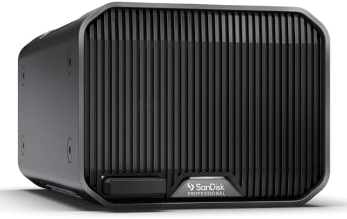 SanDisk Professional 48TB G-RAID Mirror - External HDD, RAID with Redundancy, Thunderbolt 3, USB (10Gbps), 7200RPM Ultrastar Hard Drive, Up to 260MB/s Read in RAID 1 - SDPHH2H-048T-NBAAD by Unknown