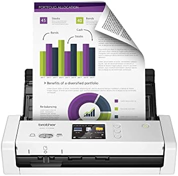 Brother Wireless Document Scanner, ADS-1700W, Fast Scan Speeds, Easy-to-Use, Ideal for Home, Home Office or On-the-Go Professionals (ADS1700W), white by Unknown