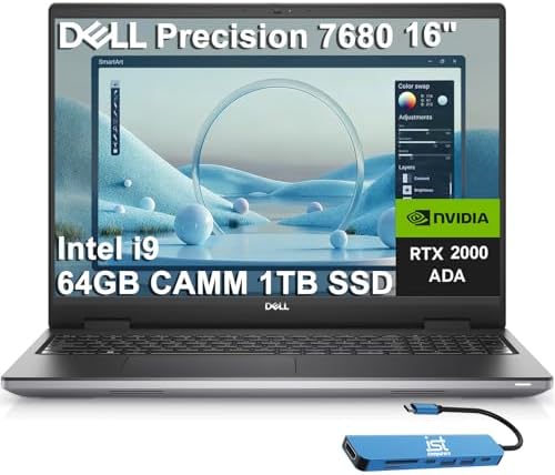 Dell Precision 7680 Laptop, NVIDIA RTX 2000 Ada 8GB, i9-13950HX, 64GB DDR5 by Dell