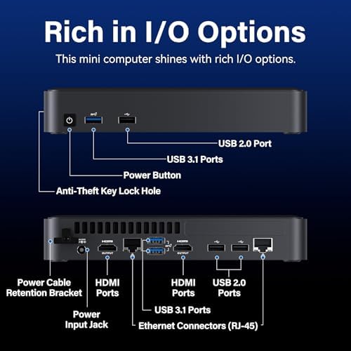 Intel NUC Pro Chassis Element mini pc，Built-in NUC 8 Compute Element, Core i5-8365U, 8GB RAM, 256GB SSD, Intel vPro Platform, Win 11 Pro, Dual GbE, 2×HDMI, WiFi 5, BT 5.1, Industrial/Business computer - Image 4
