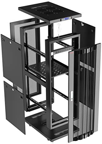 Sysracks 37U Floor Standing Rack Mount Server 24" Deep Network Cabinet, Server Rack with Fan, Removable Side Panels, Locking Mesh Door 24" Computer Cabinet Enclosure Network Rack Case SRF 37.6.6M - Image 7