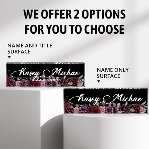 Desk Name Plate Personalized, Personalized Name Plate for Desk, Office Desk Decor The Office Gifts for Women Men, Acrylic Desk Accessories Employee Appreciation Gifts for Boss, Manager, Teacher - Image 4
