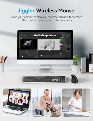 TECKNET Vertical Ergonomic Mouse with Jiggler Bluetooth Rechargeable - Image 2