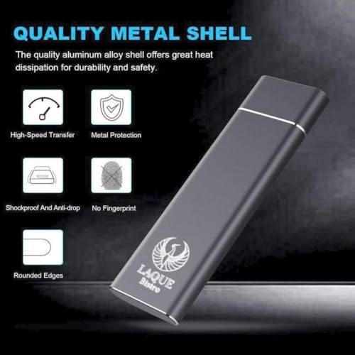 Mini M.2 SSD - Portable External Drive with USB Connectivity 1TB 2TB, Compatible with Android, Mac OS, and Windows Systems (Silver,16tb) - Image 2