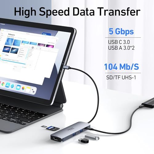 Selore USB C Docking Station Dual Monitor, USB C to Dual HDMI Adapter - Image 6