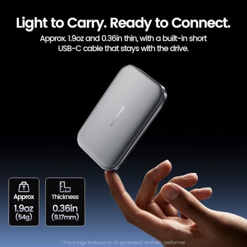 MOVE SPEED 1TB SSD External Hard Drive USB 3.2 Gen 2x2 Up to 2000MB/s Magnetic External SSD with Type C Cable for ProRes 4K Video iPhone 17/16/15, Android Phone, Windows, Mac - Image 2