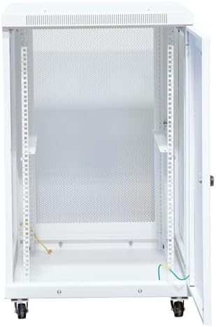NavePoint 18U Network Cabinet with Perforated Door 18U Wall Mount Server Cabinet White 19" Rack for IT Equipment, AV Devices, Networking Equipment 33" Deep Mid-Depth Server Rack Enclosure - Image 2