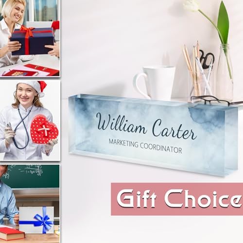 Custom Name Plate for Desk, Acrylic Desk Name Plate Personalized, Employee Appreciation Gifts, Office Desk Accessories for Woman Teacher Nurse, Coworker Gifts for Manager Assistant - Image 6