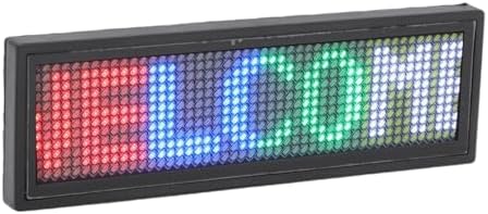 AUNMAS Programmable LED Name Badge Customizable LED Name Tag APP Control Plate with 12x48 Pixels Music Sync for Restaurants Stores Hotels Exhibitions - Image 2