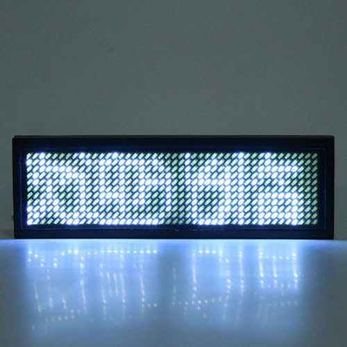 Fabater LED Name Badge, 550 Chinese Characters Storage MultiLanguage Support Multiple Display Modes Scrolling Message Tag, Chinese 4 Character Sign with Builtin Rechargeable Battery (White) - Image 5