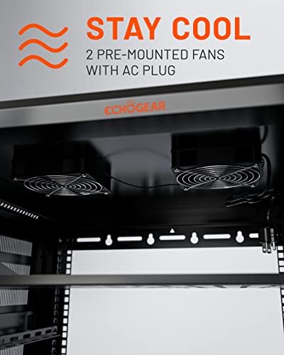 ECHOGEAR 9U Network Rack w/Enclosed Design, Easy Install, 600mm Depth - Image 4