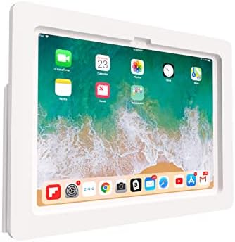 Anti-Theft Acrylic VESA Enclosure for Apple iPad 10 10.9" 2022, iPad 11" 2025 A16 with Free Wall Mount Kit & 90-Degree Angle USB C Charge Cable (White) - Image 4