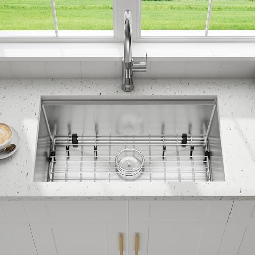 27 Inch Undermount Workstation Handmade Single Bowl Kitchen Sink - Image 3