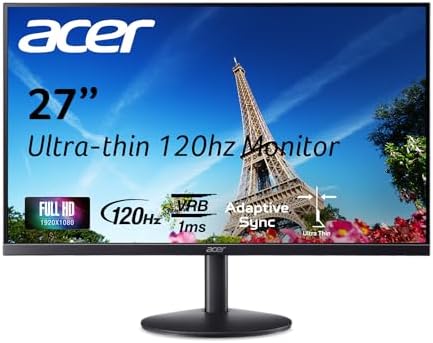 Acer 27in FHD 1920x1080 IPS 120Hz Office Monitor SB273 G0bi by Unknown