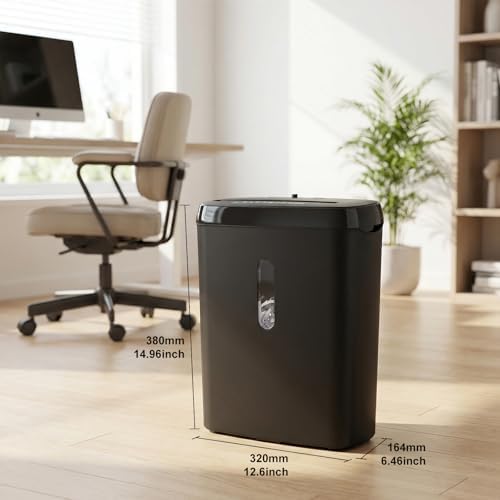 Paper Shredder for Home，10-Sheet Strip Cut,12 L Basket,P-2 Security Level,Shred CD & Credit Card Shredders for Home Use - Image 6