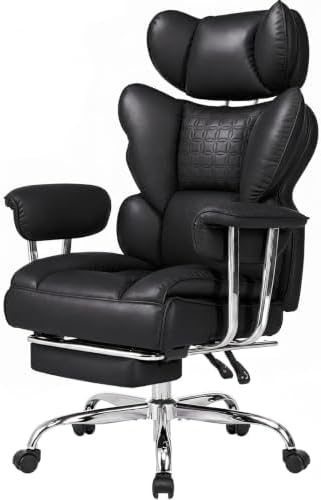 DUMOS Big and Tall Home Office Desk Chair, Executive Chair with Footrest by DumosLifestyle