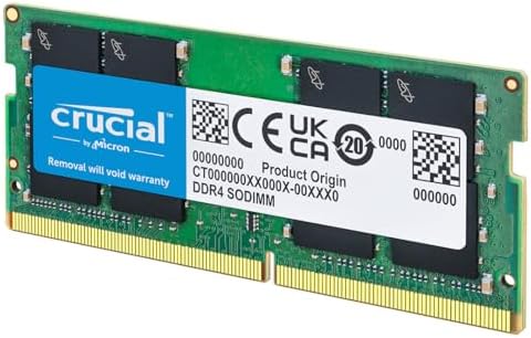 Crucial 32GB Single DDR4 3200 MT/S CL22 SODIMM 260-Pin Memory - CT32G4SFD832A", since product details shows CT32G4SFD832A by Crucial