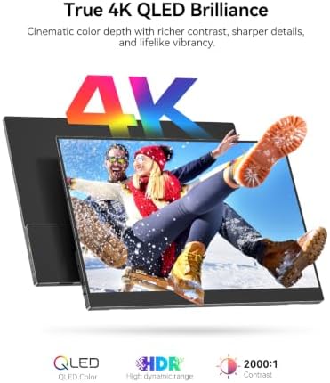 UPERFECT 4K 120Hz Portable Monitor Touchscreen, 16" 600Nits Gaming Monitor - Image 2
