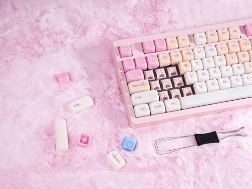 ZORNHER ZH980 Pink Mechanical Keyboard,95% Cat Keyboard Cute,Kawaii Kitty Keycaps,Pink Gaming Keyboard with Number Pad,Jelly Ceramic Keycap,Creamy Sounding Switches - Image 5